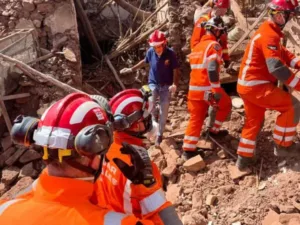 Emergency crews in Morocco